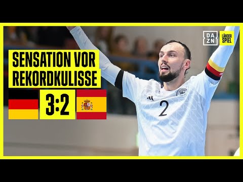 Überraschungssieg gegen den Rekord-Europameister: Deutschland - Spanien | Futsal | DAZN Highlights