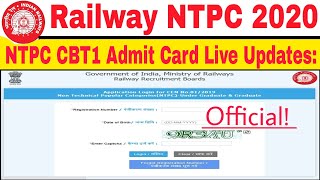 Railway NTPC 2020 Official Admit Card Download Step by Step, NTPC 2020 Admit Card Download