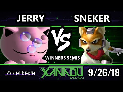 S@X 269 SSBM - EBM | Jerry (Jigglypuff) Vs. TGG | Sneker (Fox) Smash Melee Winners Semis