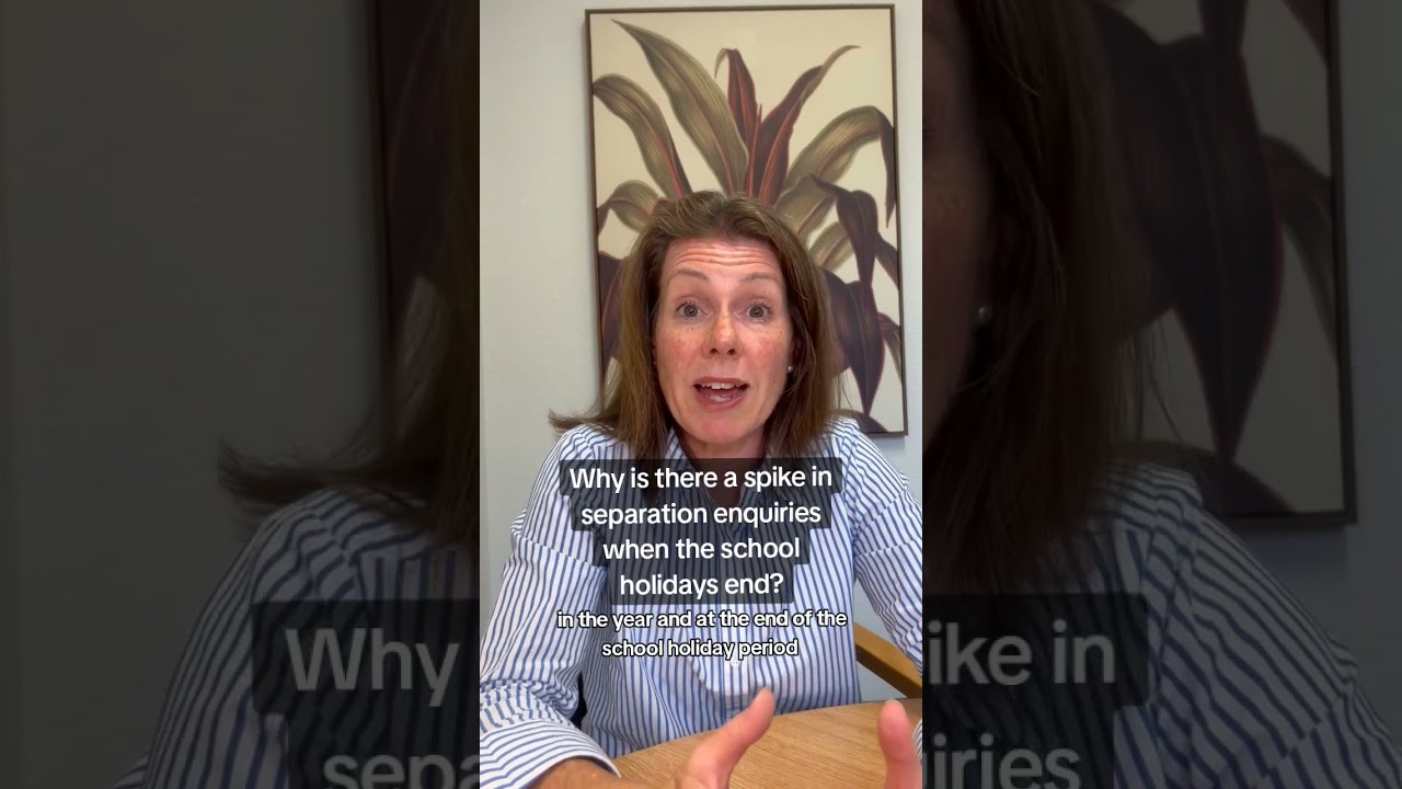 Why is there a spike in separation enquiries when the school holidays end?