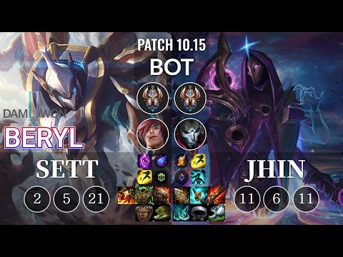 DWG BeryL Sett vs Jhin Bot - KR Patch 10.15