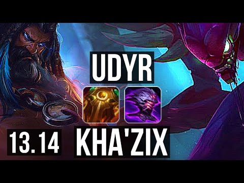 UDYR vs KHA'ZIX (JNG) | 4/0/6, 3.1M mastery, 2800+ games | EUW Master | 13.14