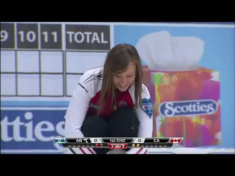 2014 Scotties- Draw 8 Alberta (Sweeting) vs Canada (Homan)
