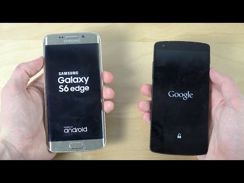 Samsung Galaxy S6 Edge vs. Nexus 5 Official Android 5.1.1 - Which Is Faster? (4K)