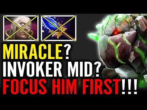 NoOne Tiny RIP Miracle Invoker Midlane NoOne vs Miracle Dota 2