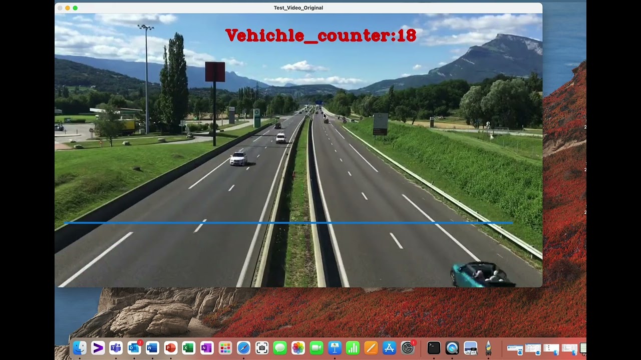 Vehicle counter opencv python