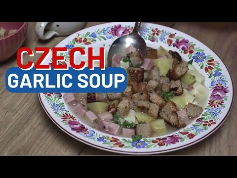 Czech Garlic Soup (Česnečka)