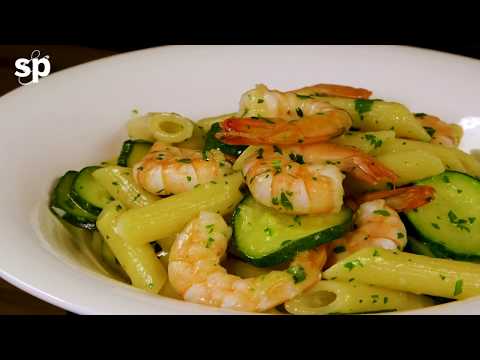Pasta con zucchine e gamberetti