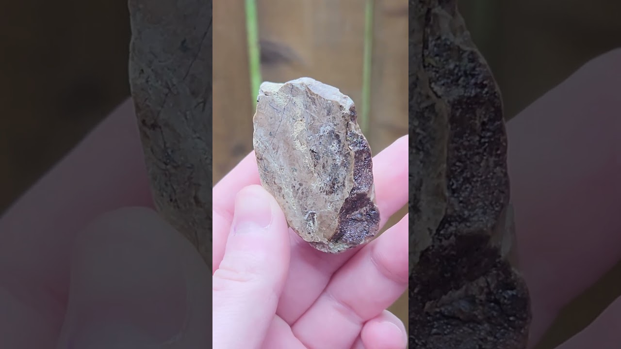 Polishing a garnet rock! Check out these beautiful microscopic garnets!