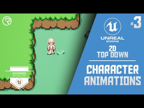 Unreal Engine 5 Tutorial -  2D Top Down Game Part 3: Character Animations