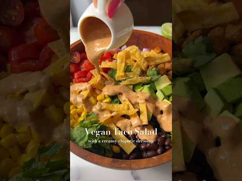 Vegan Taco Salad Recipe #vegan #food #veganrecipes #healthyrecipes #healthylunch #saladrecipe