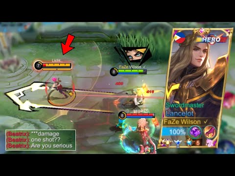 LANCELOT NEW BEST BUILD FOR ONE HIT DELETE!! (INSANE DAMAGE!🔥)  AGGRESSIVE LANCELOT GAMEPLAY!