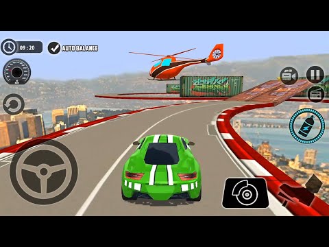 Impossible Car Tracks 3D - Green Car Driving Camaing Mode Levels 10 to 13 - Android Gameplay
