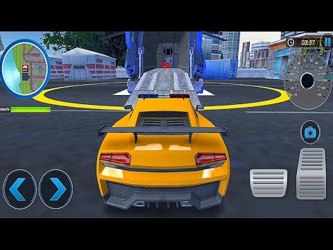 US Police Multi Level Car Transporter Truck Helicopter 2021 - Android Gameplay