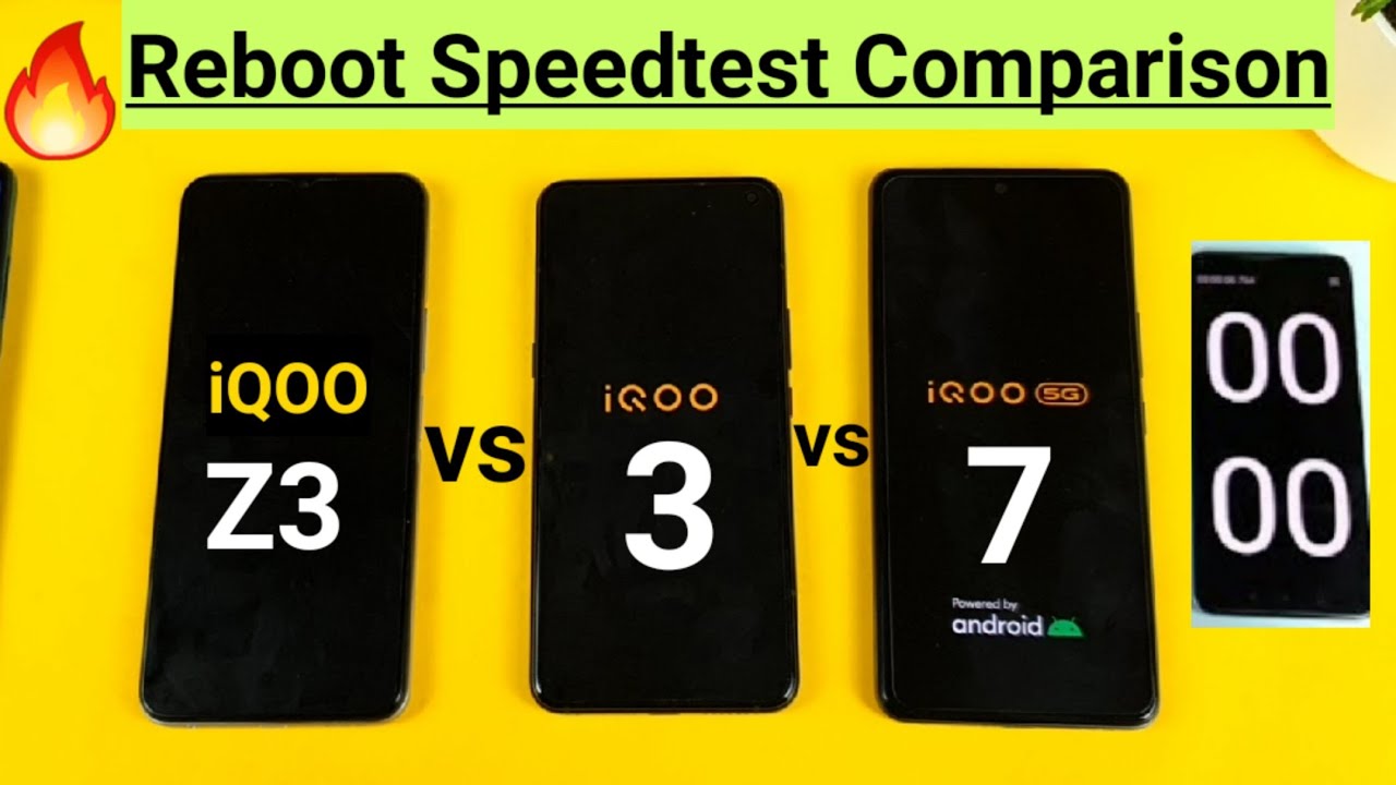 iQOO 7 vs iQOO 3 vs iQOO Z3 speedtest reboot comparison which is faster💥💥🔥🔥