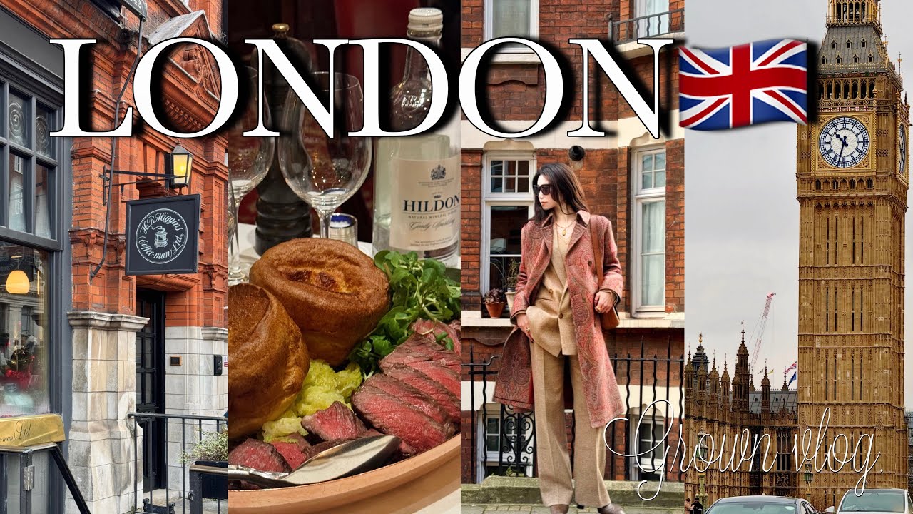 UK trip vlog🇬🇧Visiting trendy spots in winter London! Trending shop, Afternoon Tea, Christmas market