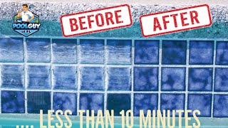 YOU CAN Remove calcium from pool tiles...10 min