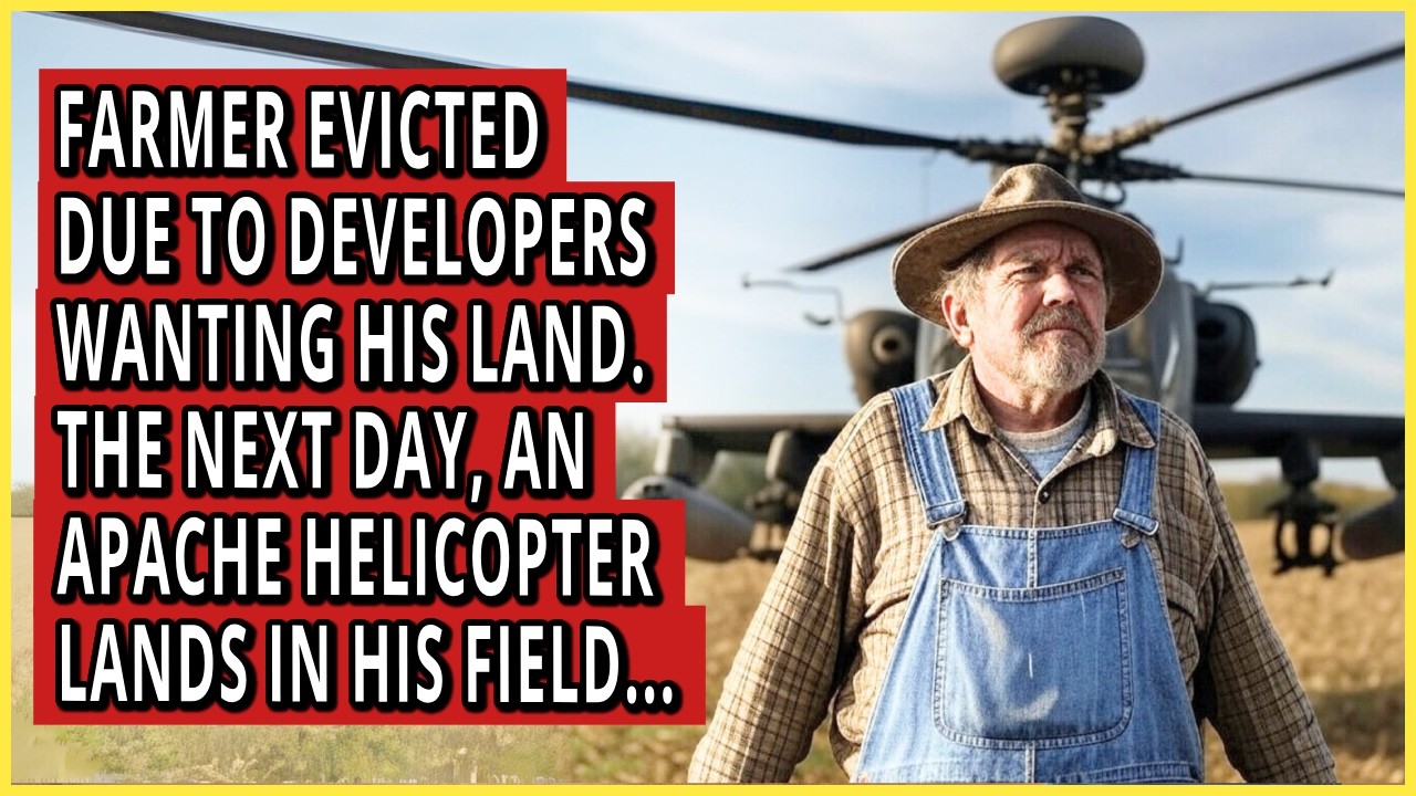 Farmer Evicted Due to Developers Wanting His Land. The Next Day an Apache Helicopter Lands in His...
