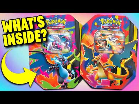What's Inside Pokemon's NEW Mega Charizard Tins?
