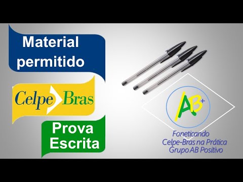 PROVA CELPE-BRAS - MATERIAL PERMITIDO | FONETICANDO