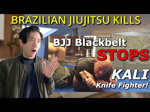 JAPANESE KARATE GUY REACT / Kali vs Brazilian JJ - KALI Knife Fighter Destroyed by BJJ Blackbelt!