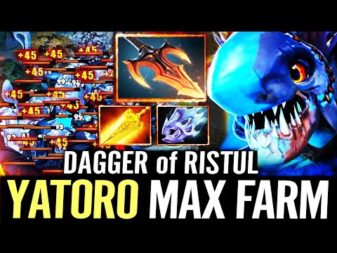 🔥 YATORO Slark how to use DAGGER of RISTUL — 15min Radiance + Moonshard MAX FARM Dota 2 Pro