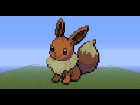 minecraft pixel art tutorial 71: Eevee