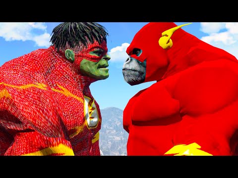 Gorilla Grodd Flash VS Hulk Flash - What If