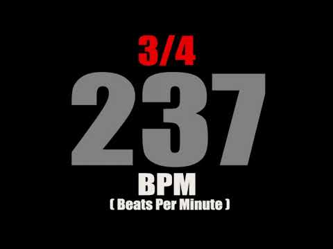 Metronome 237 BPM For Time Signature 3/4