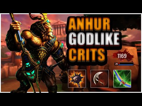 ANHUR GODLIKE CRITS! How To Dominate The Crit Hunter Meta - Smite Season 8 ADC Gameplay