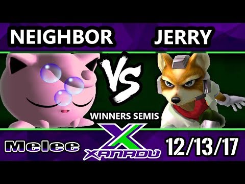 S@X 232 Melee - Neighbor (Jigglypuff) Vs. Jerry (Fox) - Smash Melee Winnners Semis - SSBM