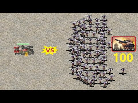 1 Apocalypse vs 100 Flak Troopers - Red Alert 2