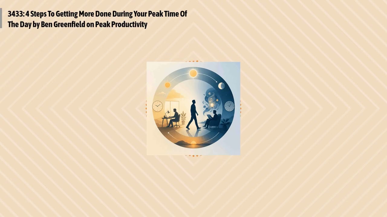3433: 4 Steps To Getting More Done During Your Peak Time Of The Day by Ben Greenfield on Peak...