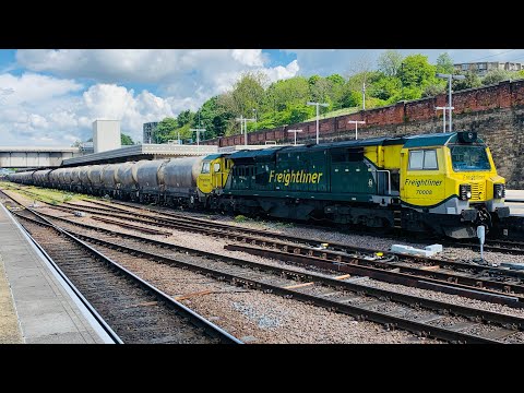 Freightliner 70008 At Sheffield From Dewsbury Blue Circle To Hope (Earles Sidings) Fhh
