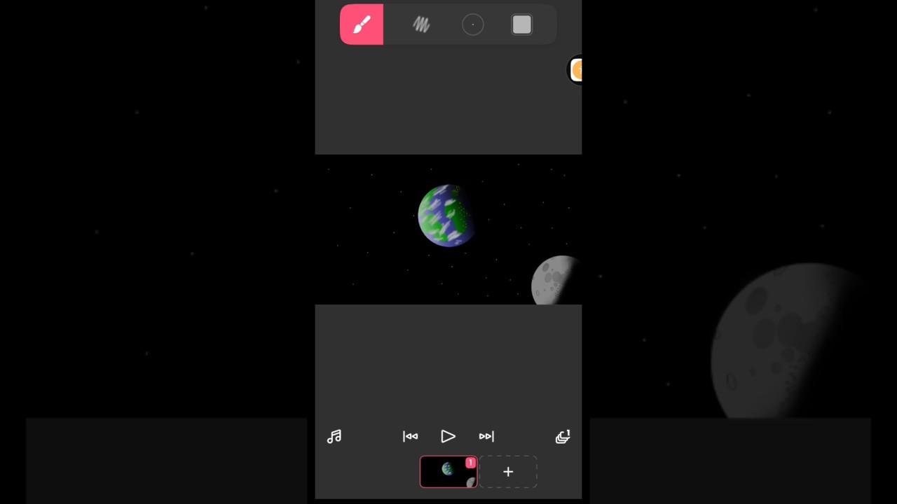 Desenho do Planeta Terra e a Lua