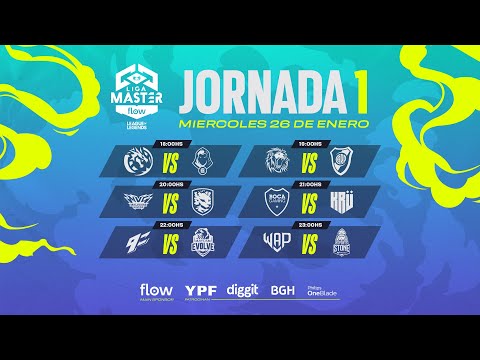 JORNADA 1 - LIGA MASTER FLOW - APERTURA 2022 - LEAGUE OF LEGENDS
