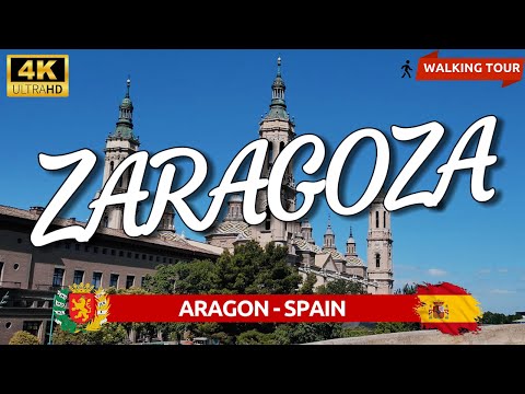 ZARAGOZA Historic Center 🇪🇸 4K WALKING TOUR🚶‍♂️☀️ ARAGON SPAIN ☀️ The city of Cierzo