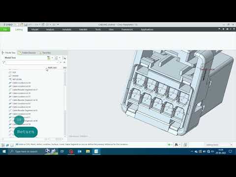 Learn how to create Cable in Creo Cabling - 1