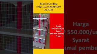 Rak Minimarket Baru Harga Murah bahkan sama dengan Harga Rak Bekas / Rak seken. 