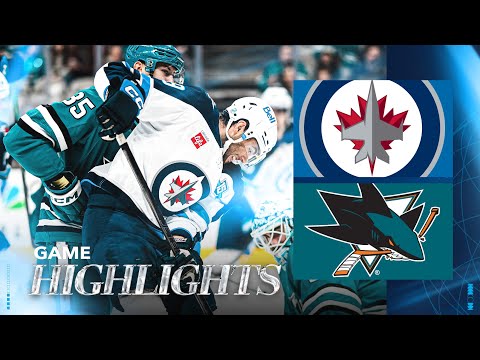 San Jose Sharks vs. Winnipeg Jets - Game Highlights
