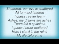 Tracey Ullman - Shattered Lyrics