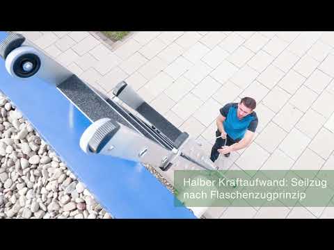 MUNK Stufen-Seilzugleiter 2x12 Stufen – 7,30 m Arbeitshöhe