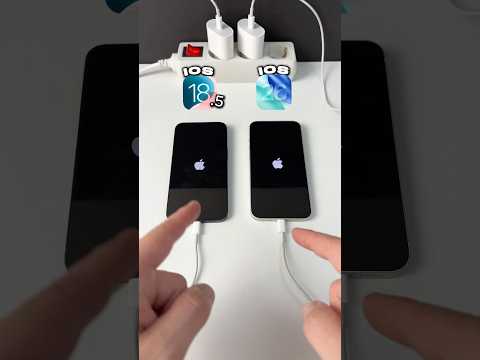 iPhone IOS 18.5 VS IOS 26 Power On Boot Speed Best Test Comparison