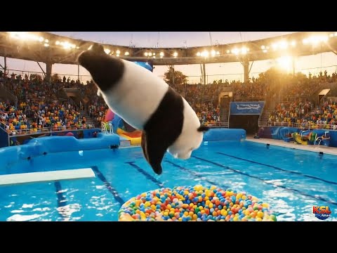 Epic All Animals Backflip Stunt: High-Speed Dive into the Water| Ai Veo 3