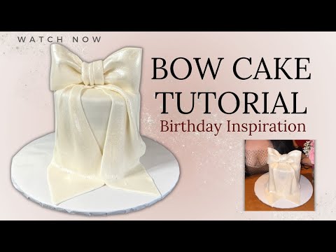 How to Make a glittery Fondant Bow Cake | EASY TUTORIAL