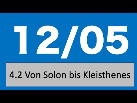 Vorlesung: Von Solon bis Kleisthenes
