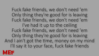 Bebe Rexha ft. G-Eazy - F.F.F. (Fuck Fake Friends) (MEFLYRICS)