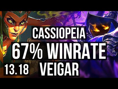 CASSIOPEIA vs VEIGAR (MID) | 67% winrate, Legendary, 17/4/5 | EUW Master | 13.18
