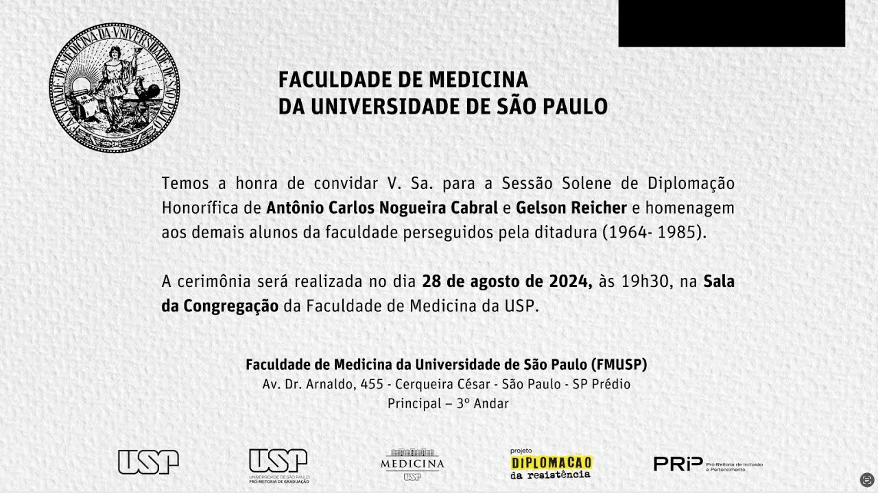 Diplomação Honorífica FMUSP