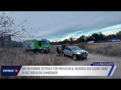 HAY UN HOMBRE DETENIDO POR PROVOCAR EL INCENDIO QUE QUEMÓ UNAS 15 HECTAREAS EN CHARBONIER